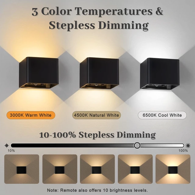 Alt view image 3 of 7 - Rechargeable Motion Sensor Wall Lights, Black Battery Operated Wall Sconces | Touch&Remote Control, 3Colors & Dimmable, Magnetic, Large 6000mAh, 2 Pack Wireless Wall Lamp for Bedroom Living Room