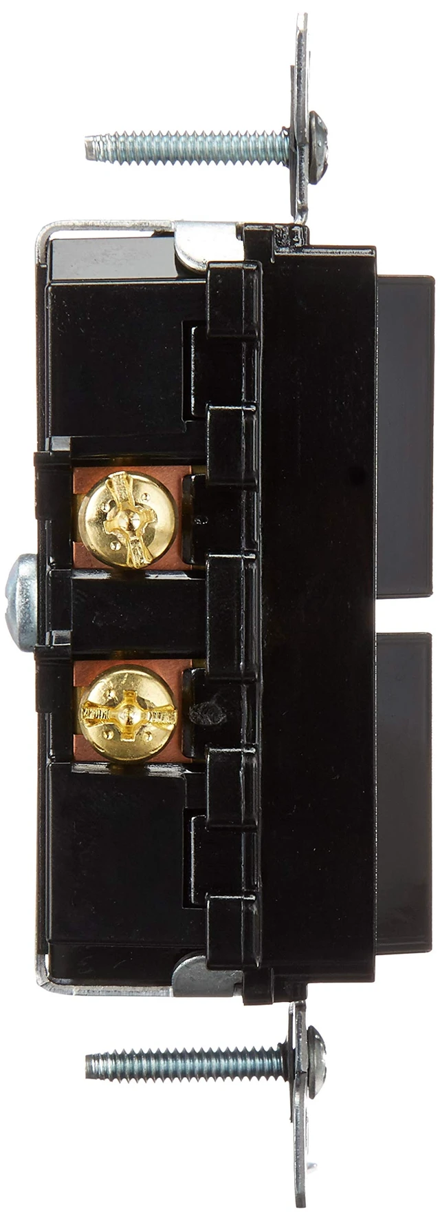 Alt view image 4 of 5 - Leviton 15 Amp, 120/277 Volt, Decora Single-Pole, AC Combination Switch, Commercial Grade, Grounding, 5634-E, Black