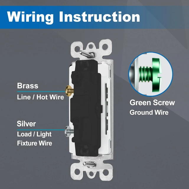 Alt view image 4 of 7 - BESTTEN 30 Pack Single-Pole Decorator Wall Light Switch, 15A 120/277V | UL Listed, Paddle Wall Switch, On/Off Rocker Interrupter, Residential and Commercial Grade, White