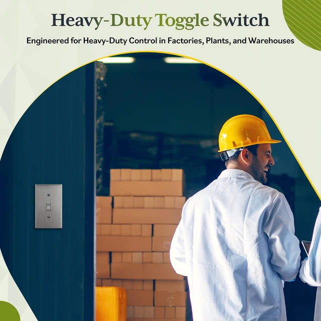 Alt view image 6 of 7 - TG 5 Pack 20 Amp Commercial Toggle Light Switch, Single Pole, White | UL Listed, Heavy-Duty Build, Commercial/Industrial Grade, Back & Side Wire, High-Power Rated, 120V/277V AC, Easy Installation