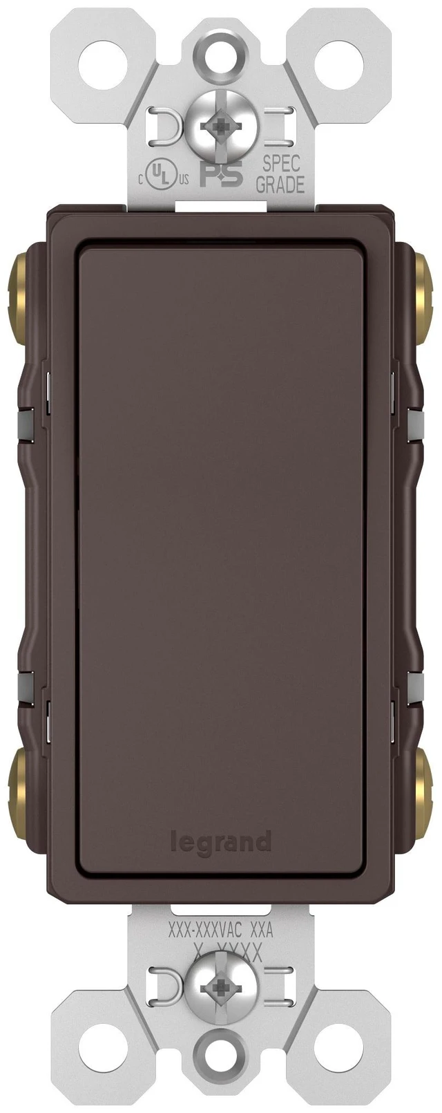 Main image of Legrand radiant TM874DBCC6 15 Amp Rocker Wall Switch, 4-Way Decorator Light Switches, Dark Bronze (1 Count)