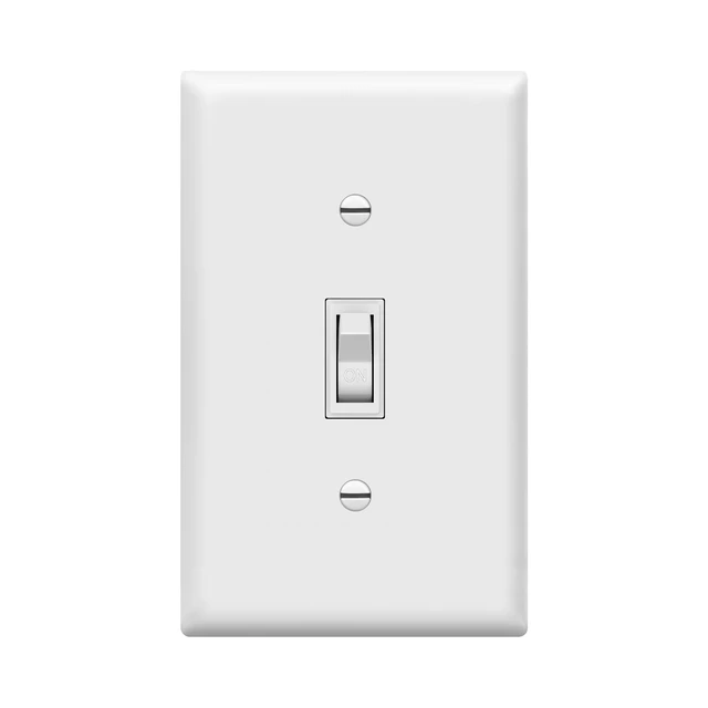Alt view image 2 of 7 - ENERLITES 20 Pack Toggle Light Switch with Wall Plate, Single Pole, White | 15 Amp, 120V/277VAC, self-grounding, quiet/smooth toggle action, narrow slim body, UL Listed, easy to install, versatile use