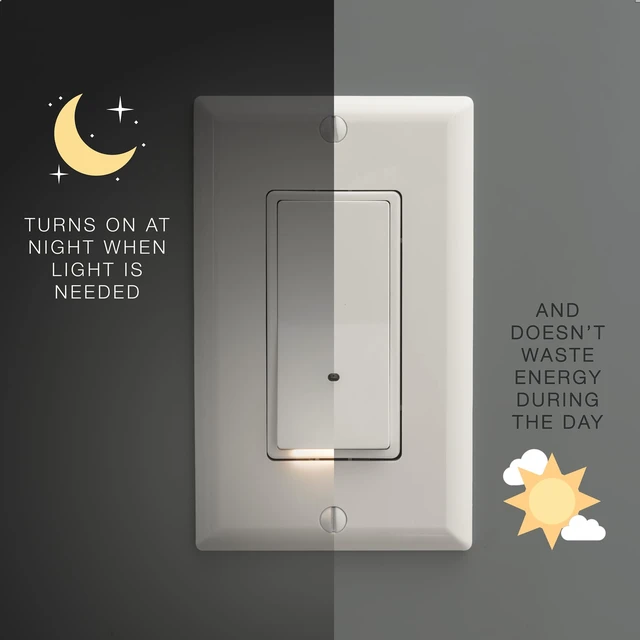 Alt view image 5 of 7 - Westek Illuminated Rocker Light Switch Night Light with Wallplate - Single Pole - 4-Pack