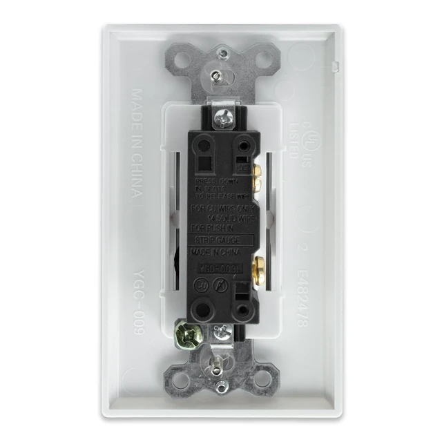 Alt view image 7 of 7 - Westek Illuminated Rocker Light Switch Night Light with Wallplate - Single Pole - 4-Pack