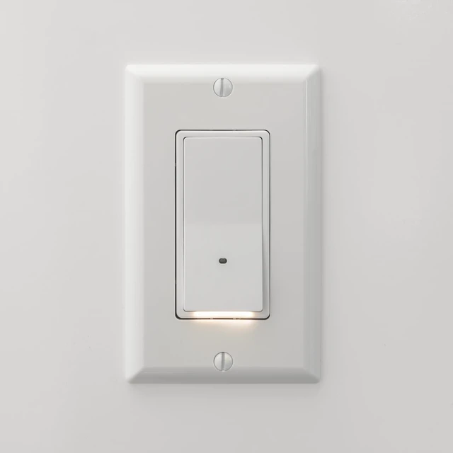 Main image of Westek Illuminated Rocker Light Switch Night Light with Wallplate - Single Pole - 4-Pack