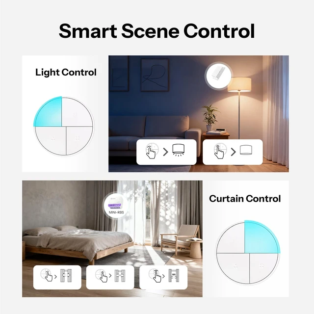 Alt view image 4 of 7 - SONOFF Fusion Zigbee Smart Scene Button SNZB-01M, Wireless Switch | 16 custom actions, Zigbee Binding & TouchLink light control, compatible with Home Assistant, SmartThings, hub-required