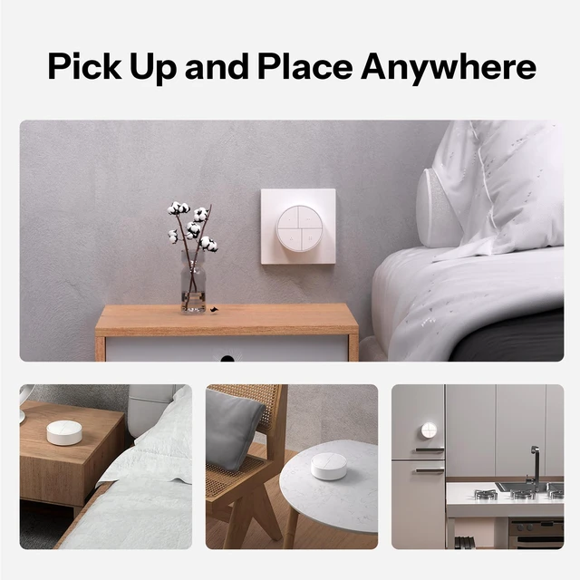 Alt view image 6 of 7 - SONOFF Fusion Zigbee Smart Scene Button SNZB-01M, Wireless Switch | 16 custom actions, Zigbee Binding & TouchLink light control, compatible with Home Assistant, SmartThings, hub-required