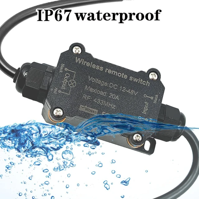 Alt view image 3 of 7 - NEWNEWLIU DC12V/24V/48V/20A Waterproof Remote Control Switch | Wireless Remote Switch,164ft Long Range RF Remote Control Switches for Lighting, Water Pump,dust Collector