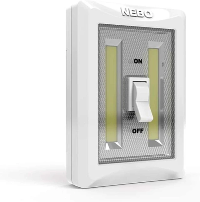Main image of FlipIt 400 Light Switches, 2-Pack, 400 Lumen Wireless LED Light Switch | 400 Lumen, 20 Hour Run Time, Stick-On LED Wall Light, Cordless Lighting, Closets, Cabinets, Attics & Garages, Includes 3x AAA