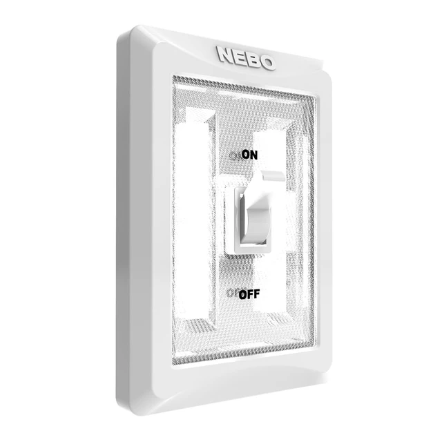 Alt view image 2 of 4 - FlipIt 400 Light Switches, 2-Pack, 400 Lumen Wireless LED Light Switch | 400 Lumen, 20 Hour Run Time, Stick-On LED Wall Light, Cordless Lighting, Closets, Cabinets, Attics & Garages, Includes 3x AAA