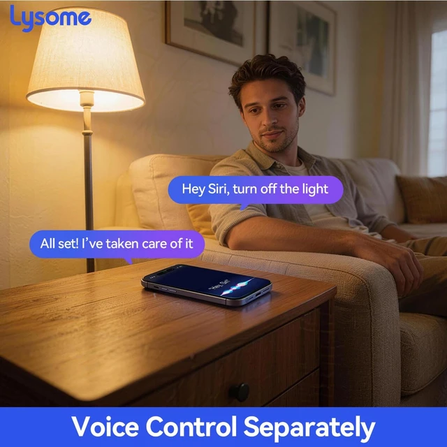 Alt view image 5 of 7 - LYSOME Matter Smart Light Switch, Voice Control Smart Wall Switch Compatible with Alexa & Google Assistant, APP Control and Timer Schedule, Neutral Wire Required, 3 Way, 2.4 GHz Wi-Fi, Black, 1 Pack