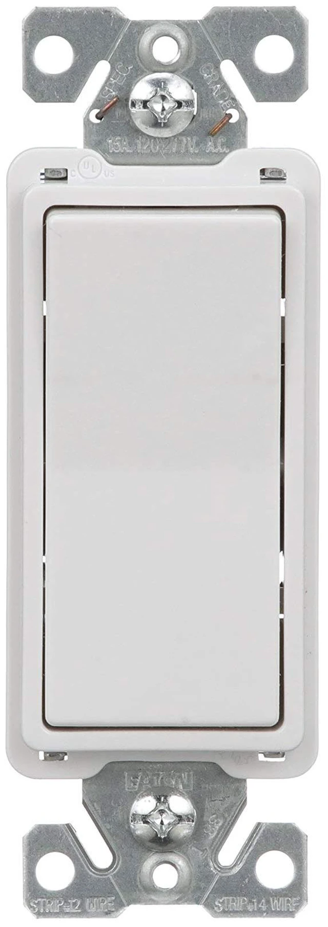 Main image of Eaton 7504W-SP-L 15-Amp, 120-Volt Standard Grade 4-Way Decorator Switch, White