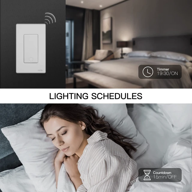 Alt view image 6 of 6 - MOES Zigbee Smart Switch 2 Gang, No Neutral Wire, Require MOES Zigbee Hub | Single Pole Light Switches, Compatible with Home Assistant / Zigbee2MQTT, Work with Alexa Google Assistant, Remote Control