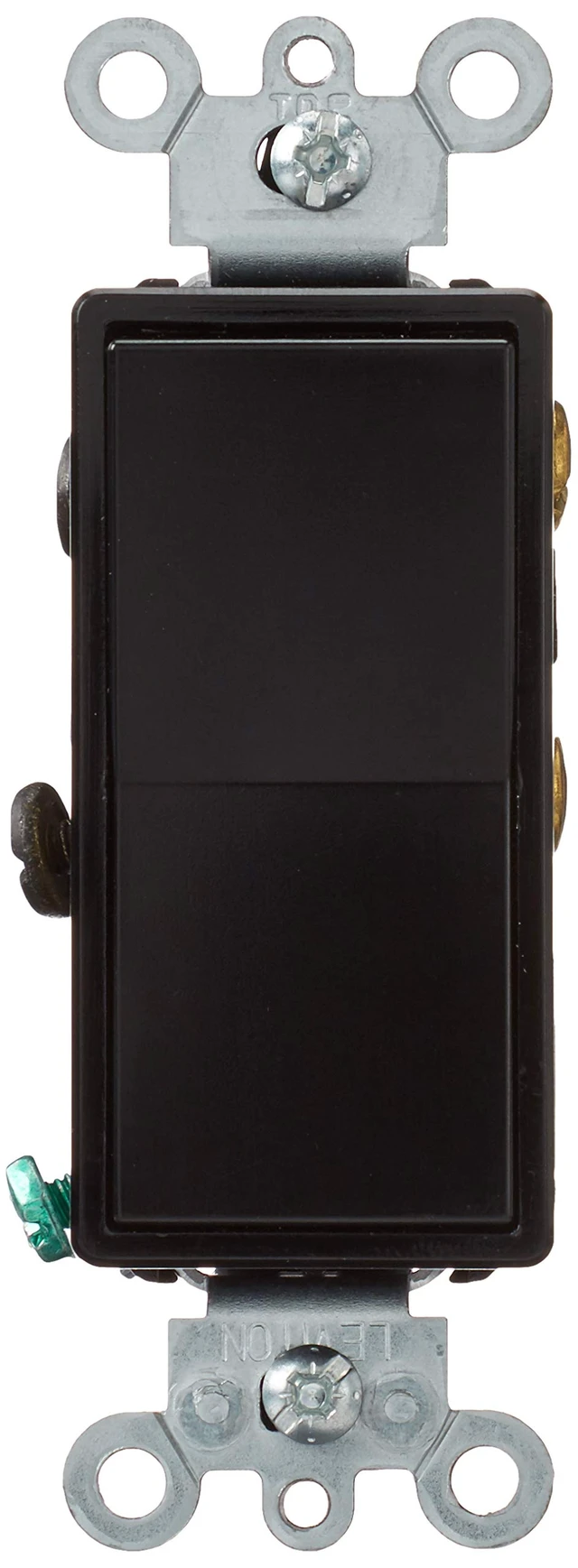 Alt view image 2 of 5 - Leviton 15 Amp, 120/277 Volt, Decora Rocker 4-Way AC Quiet Switch, Residential Grade, Grounding, 5604-2E, Black