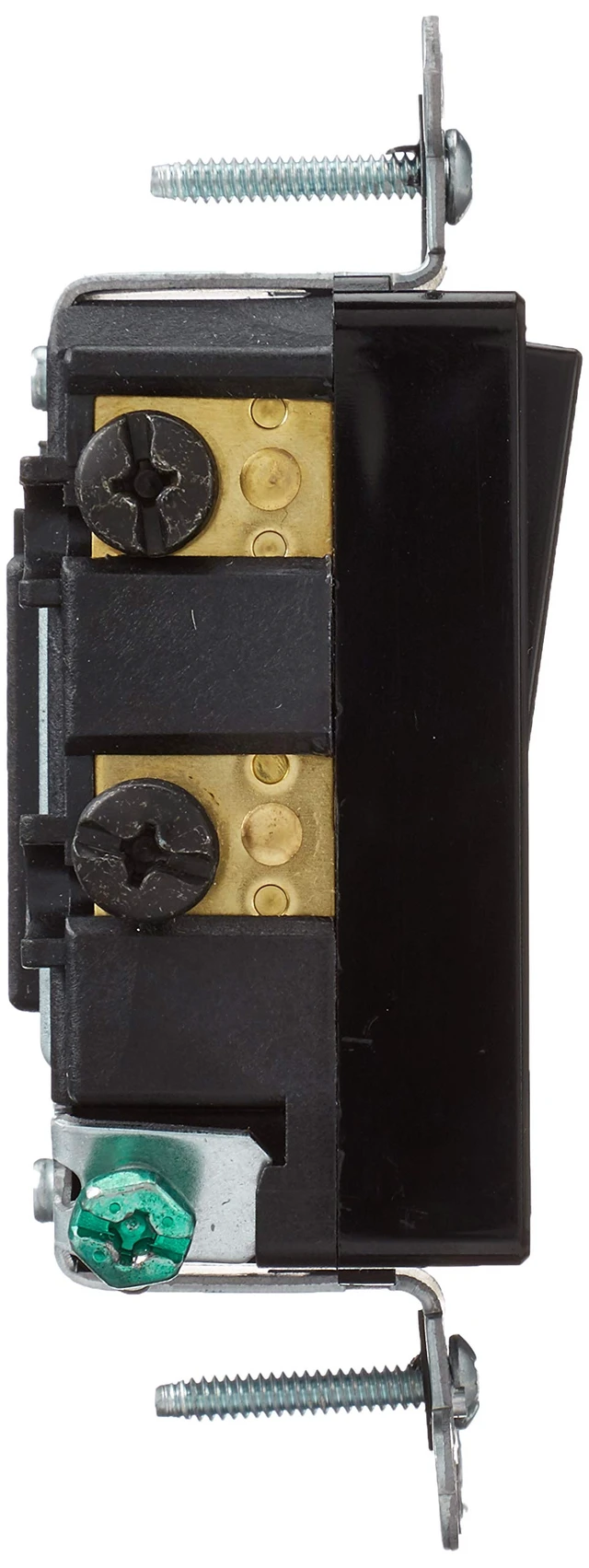 Alt view image 4 of 5 - Leviton 15 Amp, 120/277 Volt, Decora Rocker 4-Way AC Quiet Switch, Residential Grade, Grounding, 5604-2E, Black