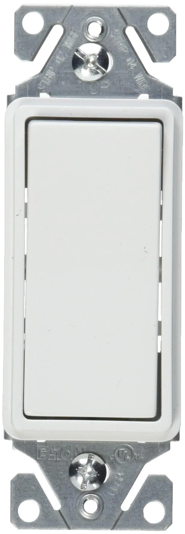 Main image of Eaton 7521W 15-Amp 120V Momentary Contact Switch, White | Switches, Rocker Switches, Wall Switches, Thermoplastic Switches, Eaton 7521W-BOX Switch, 120/277 V, Thermoplastic, 15 A