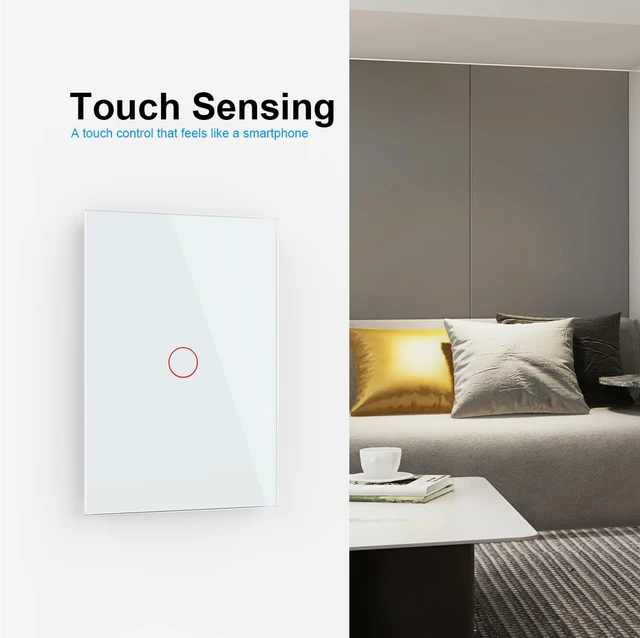 Alt view image 7 of 7 - LIVOLO Modern Electrical Wall Light Switch Tempered Glass Panel 3 Way Wall Touch Light Switch with Led Indicator,No Neutral Wire (White, 1Gang 3Way)