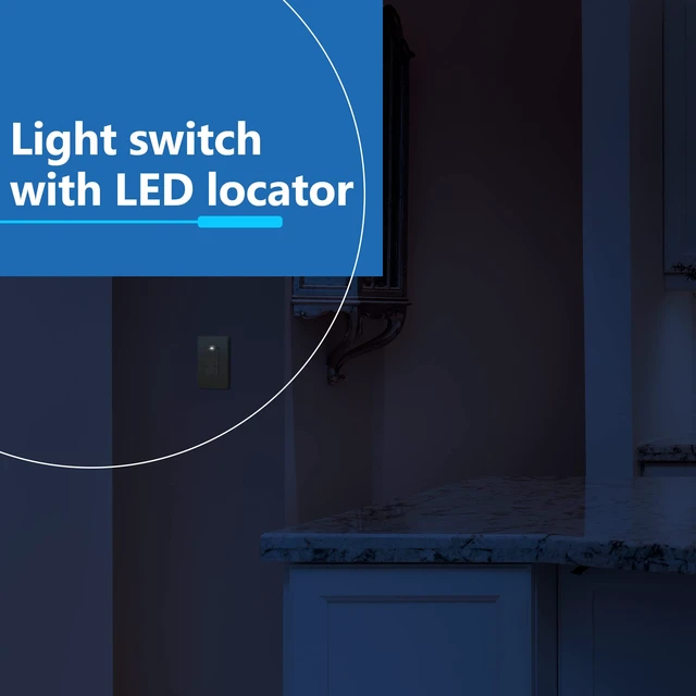 Alt view image 5 of 7 - LIDER Lighted Triple Switch, Combination Frameless Decorator Switch, 15A | Locator Light, UL Listed, Matte Gold, Ground Terminal, Single Pole, Polycarbonate Thermoplastic, Screwless