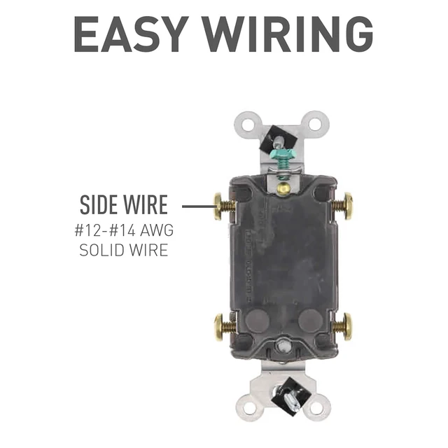 Alt view image 2 of 4 - Legrand 15 Amp 4-Way Residential Toggle Light Switch, Black 1 Pack | Pass & Seymour Trademaster, Resi Grade, Push Wire, Side Wife, CCA Wiring, Light Switch, Framed Toggle