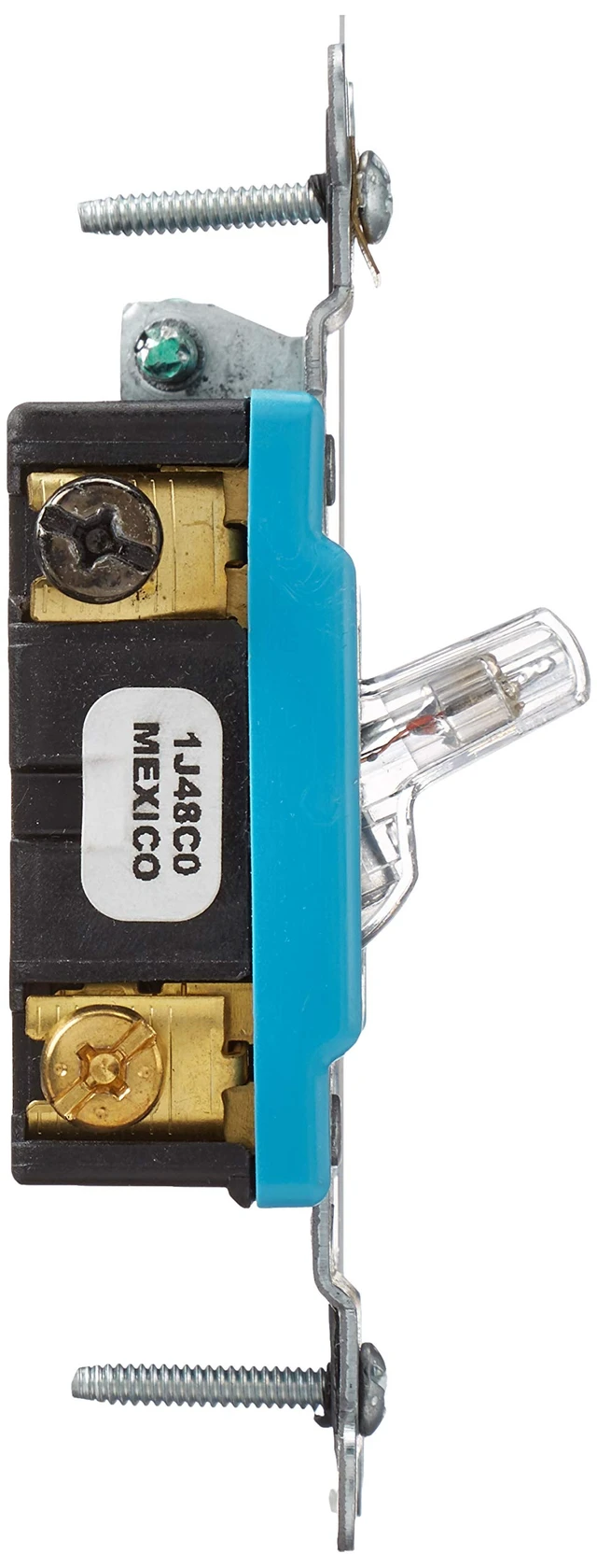 Alt view image 4 of 5 - Leviton Toggle Pilot Light Switch, 1201-PLC, Clear