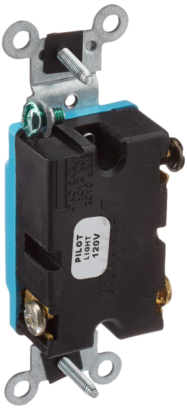 Alt view image 3 of 5 - Leviton Toggle Pilot Light Switch, 1201-PLC, Clear