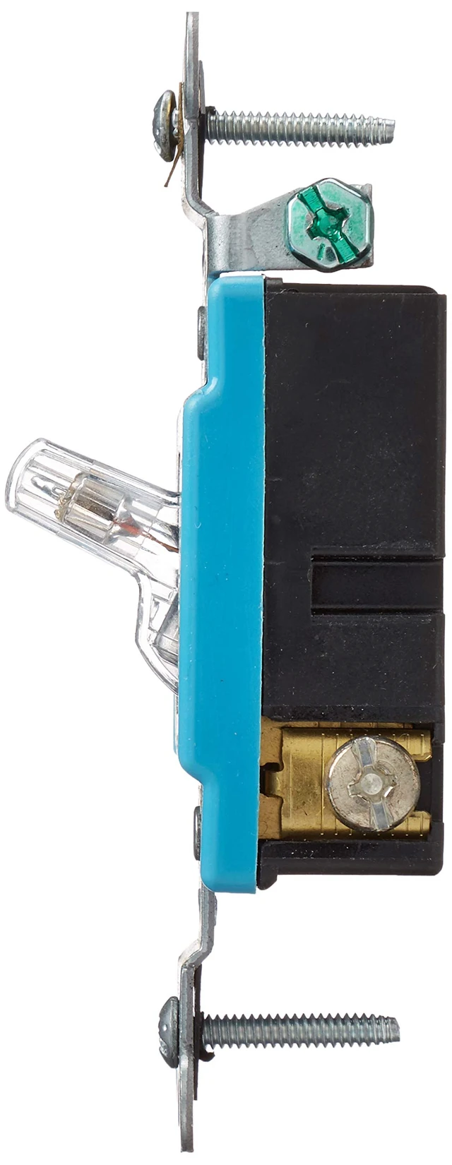 Alt view image 5 of 5 - Leviton Toggle Pilot Light Switch, 1201-PLC, Clear