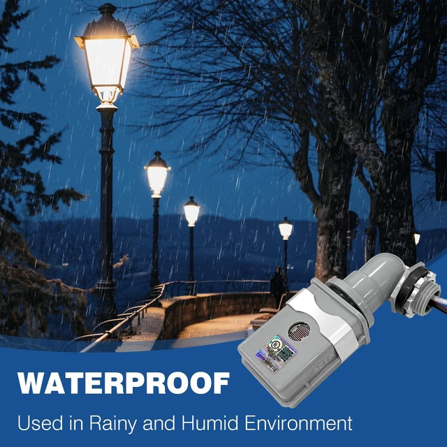 Alt view image 5 of 7 - Wired Photoelectric Switch 2pcs Outdoor Lighting Sensor, 30-120s Time Delay | 180° Swivel, Temperature Compensation, UL773A Certified Weather-Resistant for Outdoor Passage/Doorway Lights