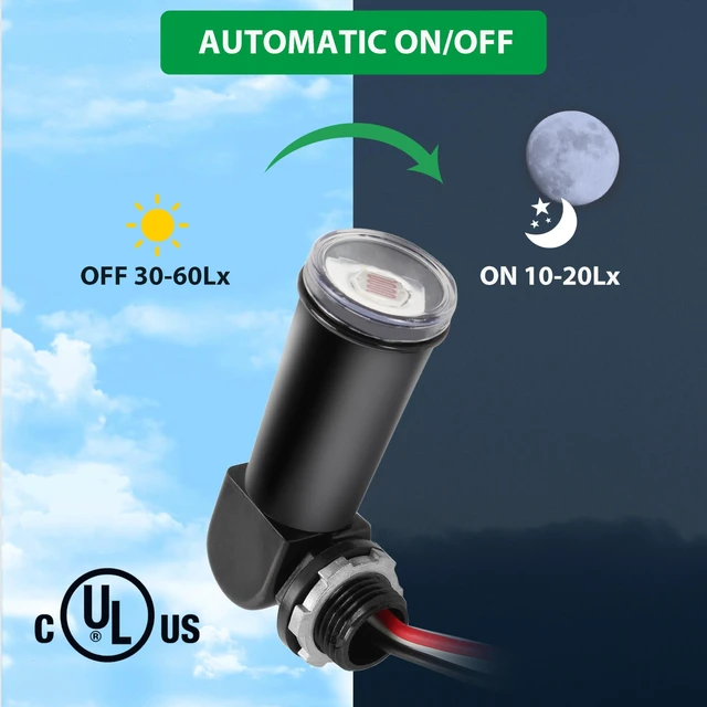 Alt view image 2 of 7 - GBAYSA 2 Pack Outdoor Photoelectric Sensor,Dusk to Dawn Swivel Mount Conduit Lighting Control with Photocell,Automatic Adjustable Photo Sensor Switch for Indoor and Outdoor Light