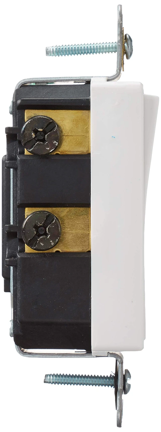 Alt view image 4 of 5 - Leviton 20 Amp, 120/277 Volt, Decora Plus Rocker Double-Pole AC Quiet Switch, 5622-2W, White