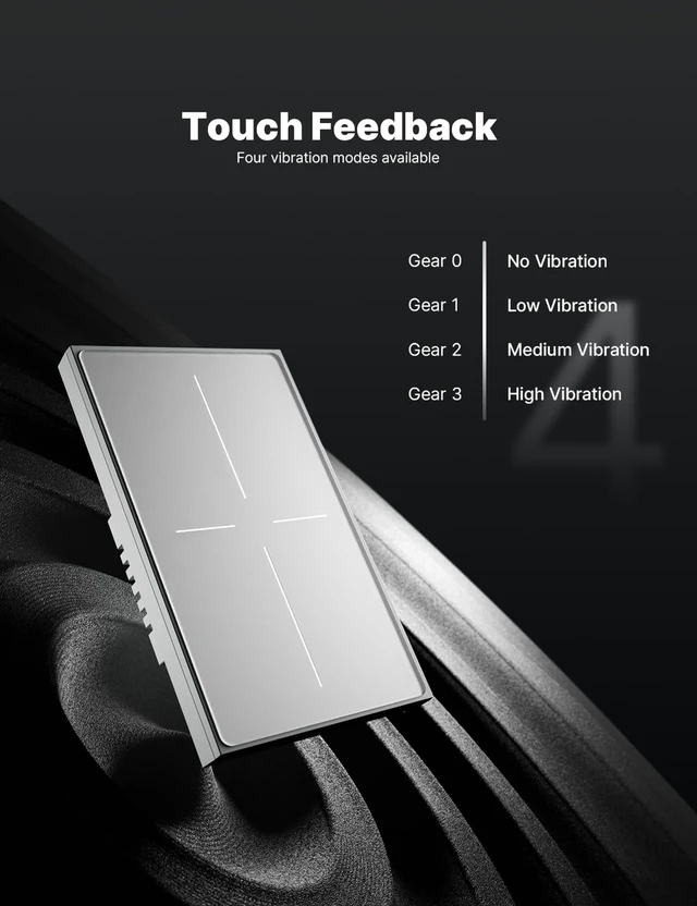 Alt view image 4 of 7 - MOES Full Touch WiFi Smart Light Switch Neutral Wire Needed, White 2 Gang | Star Feather Anti-Glare Full Touch Panel; Works with Smart Life/Tuya App, Alexa and Google Home, Vibration Feedback,Timer