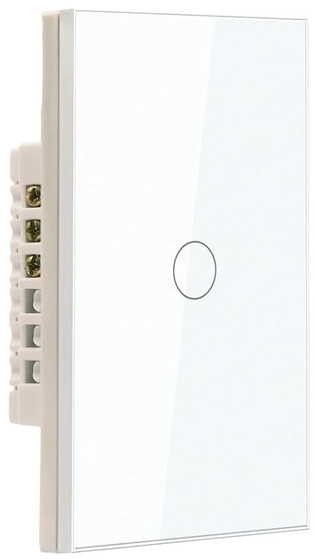 Main image of TOZENVAN 20A Smart Light Switch,Need Neutral Wire,White 1 Button | 4.65 X 2.83 X 1.34 Inches,20A,2.4GHz Wi-Fi Only,App Control,Voice Control,Tempered Glass Panel
