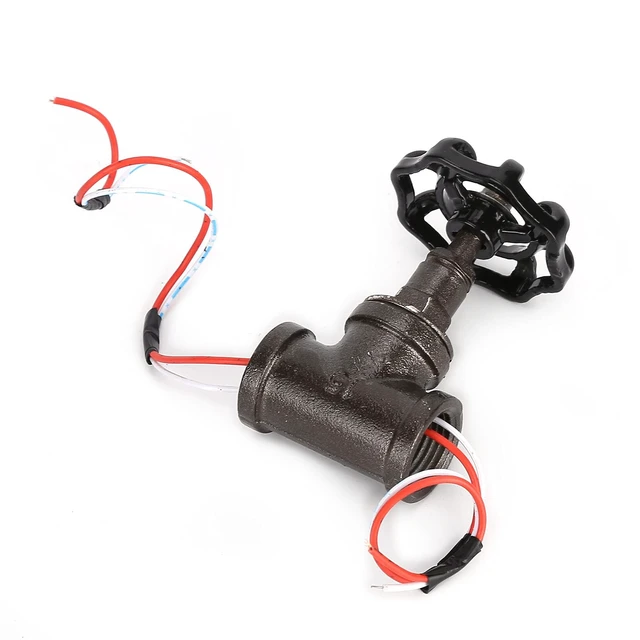 Alt view image 5 of 7 - Steampunk Lamp Switch, Iron Vintage 1/2in Stop Valve Light Switch with Electric Wire Lamp Accessory Parts, for Table Pipe Lamp Bedroom Home School Office Living Room Industrial