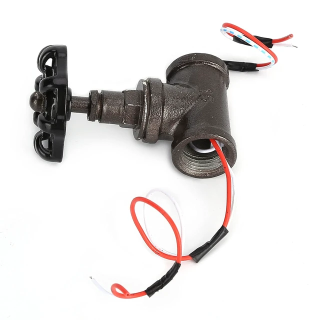 Alt view image 4 of 7 - Steampunk Lamp Switch, Iron Vintage 1/2in Stop Valve Light Switch with Electric Wire Lamp Accessory Parts, for Table Pipe Lamp Bedroom Home School Office Living Room Industrial