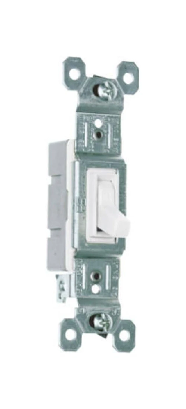 Alt view image 2 of 2 - Legrand Pass & Seymour 660WCP Trademaster 15 Amp Single Pole Toggle Light Switch, Residential Grade, White (10 Pack)