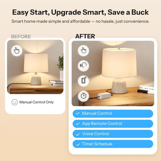 Alt view image 4 of 6 - SONOFF Basic-1GS Gen5 Matter Wi-Fi Smart Switch, Needs Neutral Wire, DIY Smart Home Automation Module, Compatible with Apple Home, Alexa & Google Assistant, No Hub Required, White, 4 Pack
