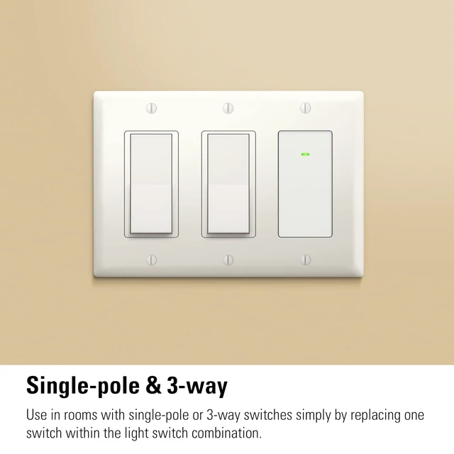 Alt view image 6 of 7 - Eve Light Switch (Matter) Smart Wall Switch | for Apple, Alexa, Google, SmartThings, single-pole & 3-way switches; requ. Thread Border Router & neutral wire; UL-certified