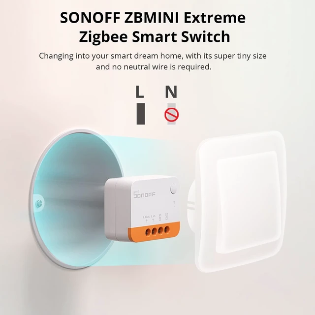 Alt view image 2 of 7 - SONOFF Zigbee Smart Light Switch, No Neutral, Hub Required, 2-Way Interruptor Inteligente, Voice Control with Alexa, Google Home and SmartThings, ZBMINIL2 2 Pack