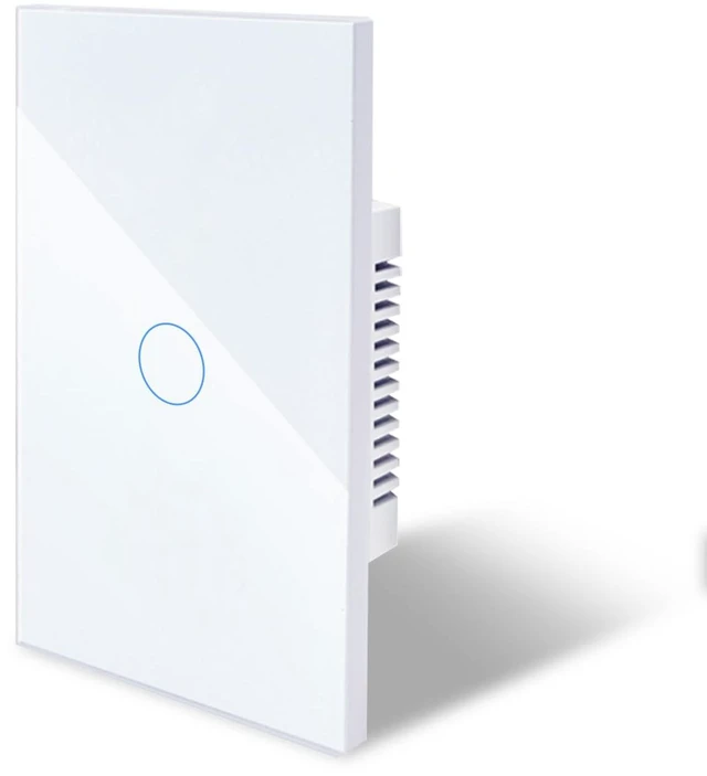 Main image of iPazzPort Matter Smart Touch Light Switch, 1-Gang Single Pole | Supports Matter Tempered Glass Panel Neutral Wire Required Works with Apple Home, Google Home, Alexa & Tuya