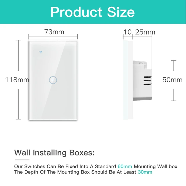 Alt view image 3 of 7 - BSEED Smart Light Switch,1 Gang WiFi Touch Switch with Smart Life APP Control and Timing Function,White Single Pole Switches Work with Amazon Alexa,Google Assistant -(3 Way) Multi-Control Association