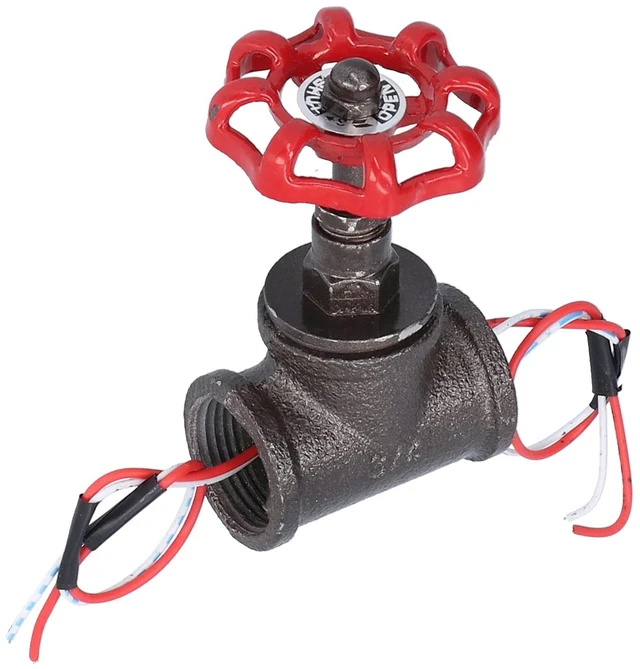 Main image of Steampunk Lamp Switch Iron Rotating Valve 55x90mm | Red bronze iron finish, for pipe table lamps and DIY lighting, 3A 120V, quarter turn control, 3-4in type