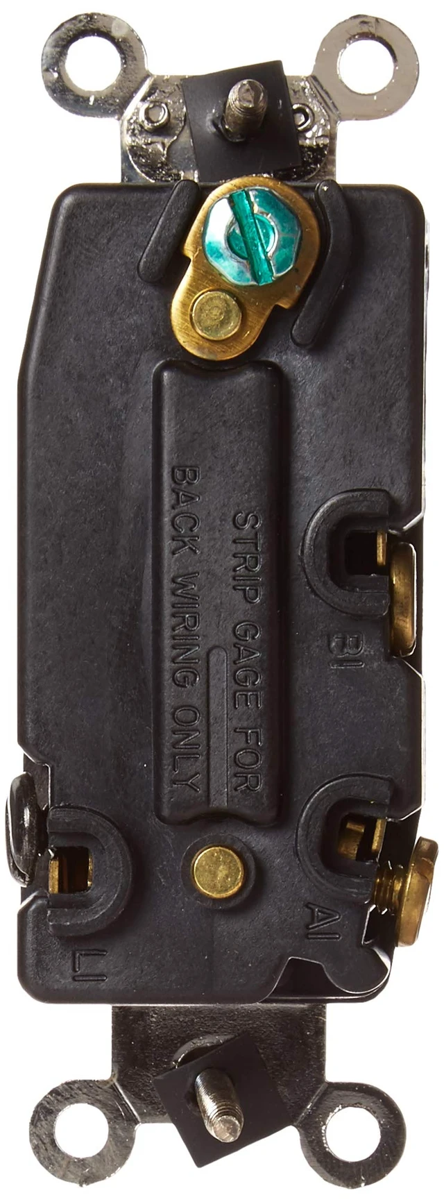 Alt view image 3 of 5 - Leviton 20 Amp, 120/277 Volt, Toggle, Double Throw, Center Off, Momentary Contact, Single-Pole AC Quiet Switch, Industrial Grade, Grounding, 1257-GY, Gray