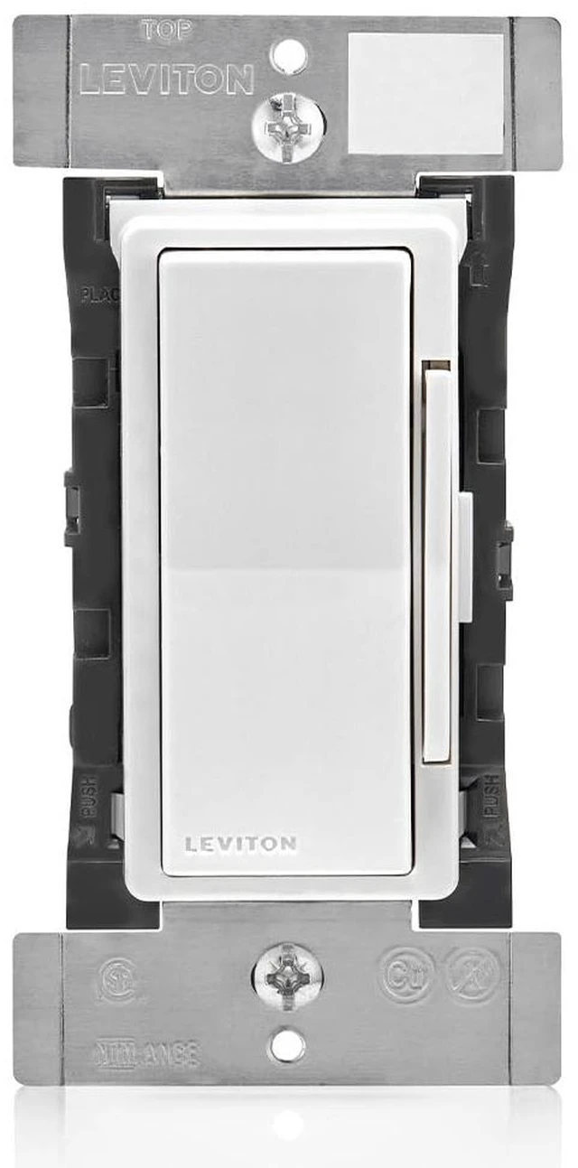 Main image of Leviton Decora Digital Dimmer for Magnetic Low Voltage, DDM06-1LZ, White | Compatible with 600VA MLV, 300W LED, 600W incandescent and halogen, neutral wire required, single pole/3-way or more