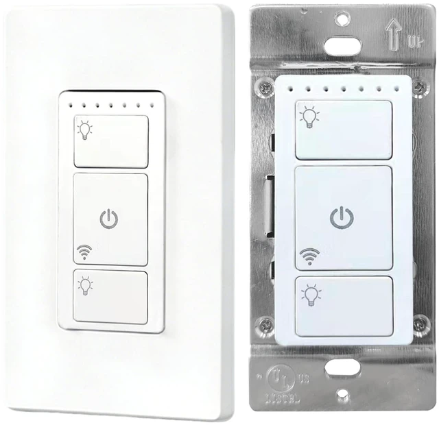 Main image of Smart Light Switch 2 Gang, WiFi Smart Wall Switch, Inteligente Switch with Smart Life APP Control and Timing Function Compatible with Alexa, Neutral Wire Required, Single Pole