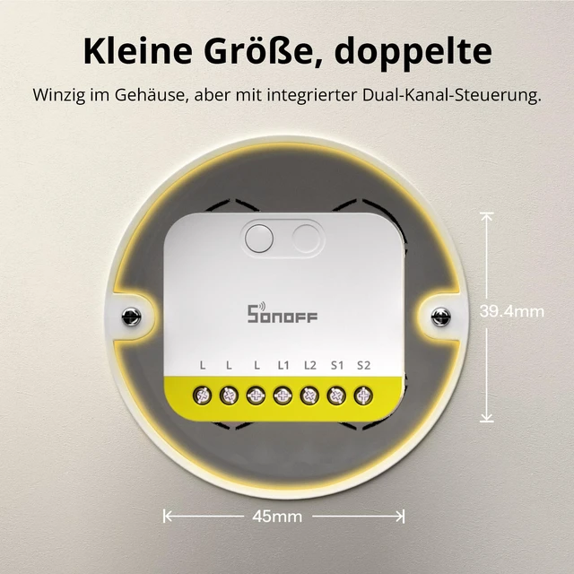 Alt view image 3 of 7 - SONOFF MINI Duo-L Zigbee Smart Switch No Neutral Wire, Zigbee 3.0, Dual Channel, 16A Total, Compatible with Alexa, Google Home, Smart Timer & Automation, Compact Size, 1-Pack