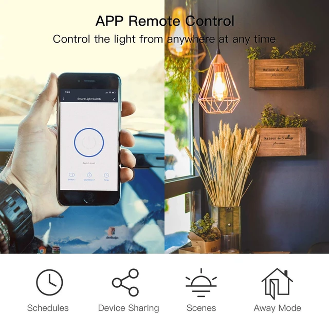 Alt view image 3 of 7 - TREATLIFE Smart Light Switch, 2.4GHz WiFi Light Switch, Neutral Wire Required, Works with Alexa, Google Home and SmartThings, Single-Pole, Remote Control, FCC Listed, 1 Pack
