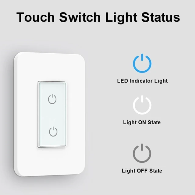 Alt view image 2 of 7 - Nexete Smart Dual Light Switch - 2 in 1 Single Pole, Remote Voice Control, Smart Life App Compatible With Alexa Google Assistant, 2.4GHz Wi-Fi, Neutral Wire Required, White