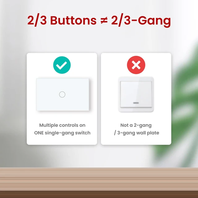 Alt view image 5 of 7 - LOUYSGEN Smart Light Switch,Neutral Wire Required,White 1 Button | 4.65 X 2.83 X 1.34 Inches,Only 2.4GHz Wi-Fi,Voice Control,APP Control,Tempered Glass Panel