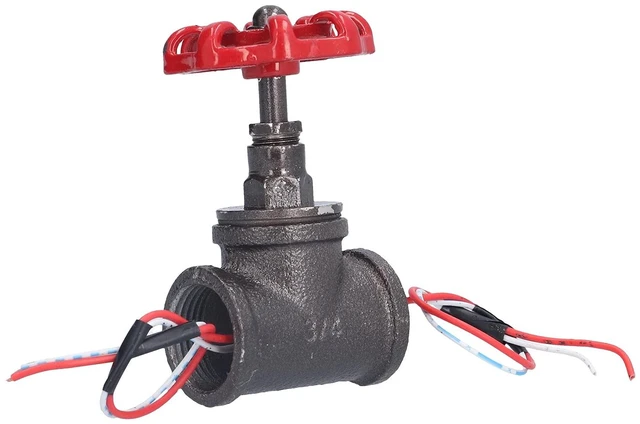 Alt view image 2 of 7 - Pipe Lamp Switch 3/4 in Stop Valve, Iron Wired | Vintage iron finish, quarter turn on off control, with electric wire, for table lamp and plumbing light
