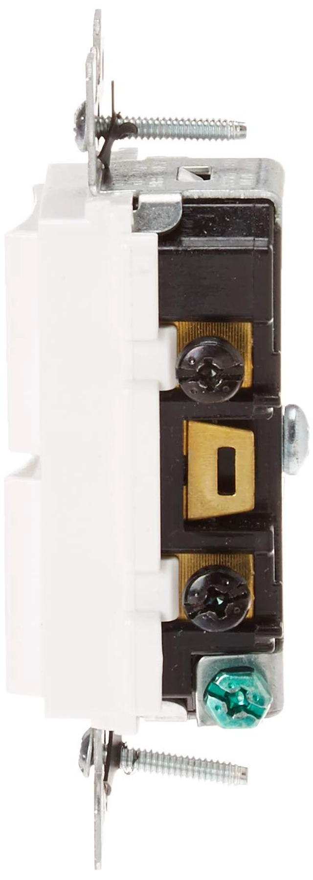 Alt view image 4 of 5 - Leviton 20 Amp, 120/277 Volt, Decora 3-Way / 3-Way AC Combination Switch, Commercial Grade, Grounding, 5640-W, White