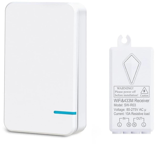 Main image of Thinkbee Smart Light Switch 2.4GHz WiFi Wireless Switch Kit, 1000W LED Load | Compatible with Alexa, Google Assistant and IFTTT, Outdoor 984ft Indoor 656ft Remote Control, No Hub Required,Ceiling Lamp